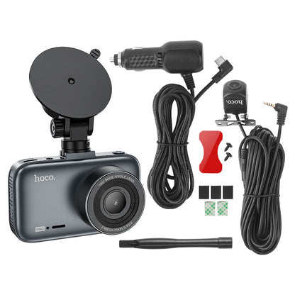 HOCO DV6 Car dash cam front 1080p 140° lens angle, IPS HD screen, loop,  G-sensor,night vision