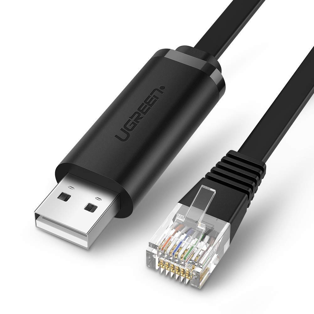 UG USB Console Cable USB 2.0 to RJ45 with RS232 FTDI Chip Console Cable, Plug and Play for PC Laptop in Windows, Mac OS, Linux, 10ft,3M-Black