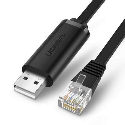 UG USB Console Cable USB 2.0 to RJ45 with RS232 FTDI Chip Console Cable, Plug and Play for PC Laptop in Windows, Mac OS, Linux, 10ft,3M-Black