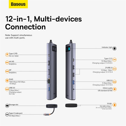 Baseus Starjoy Series 12in1 Multifunctional Type C Hub Adapter
