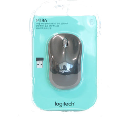 LOGITECH M186 Wireless Mouse with USB Receiver
