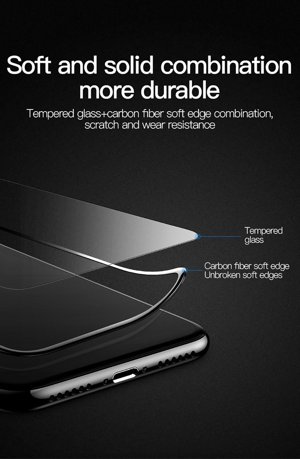 X-Level Original Tempered Glass Screen Protector Soft Edge Film Protective Glass  For Apple iPhone
