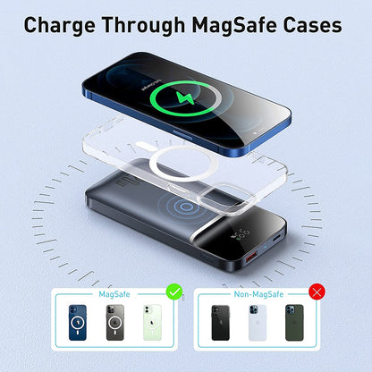 Baseus PD 20W Power Bank 10,000mAh With Magnetic MagSafe Wireless Charging & USB-C