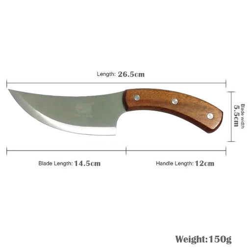 Feng & Feng Bone and Meat Knife with Wooden Handle (6/7 Inch Blade)