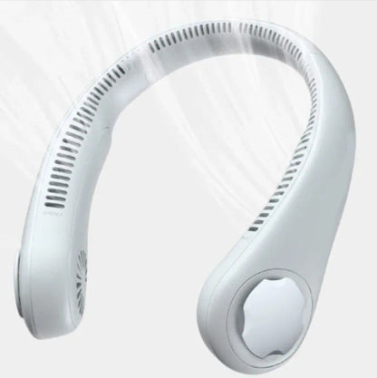 Portable Wearable Neck Fan, Rechargeable Leafless Silent Fan with 2000MAh Battery, USB Charging &3