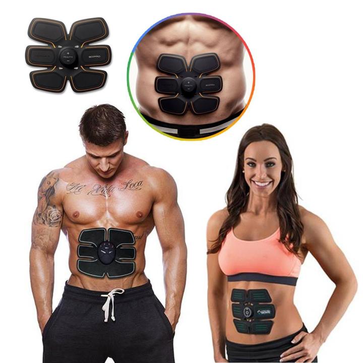 EMS 6-Pack Abs Muscle Stimulator - Wireless Tummy Flatter & Toning Fitness Kit