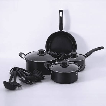 Nonstick 13 Pc Cookware Set - Black