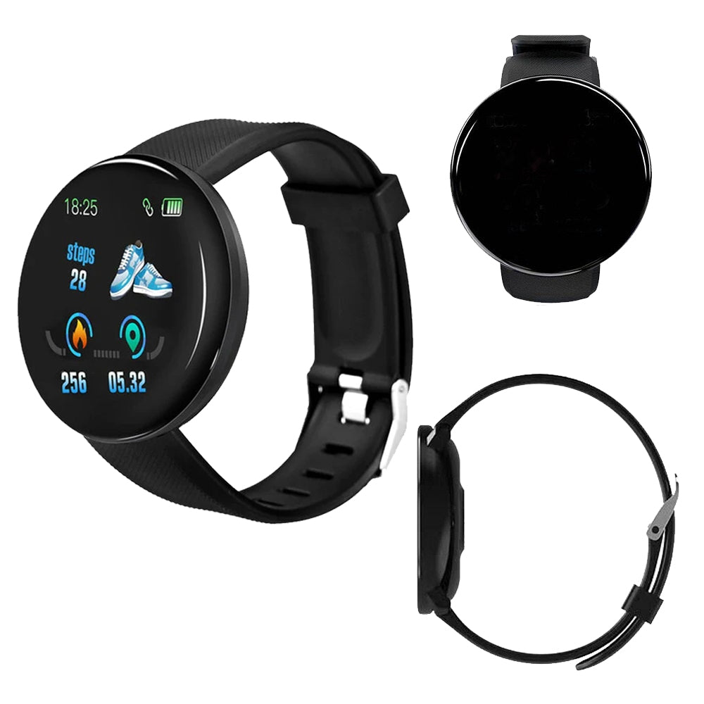 D18 Smart watch Heart Rate Monitor Men's Women's Smartwatch Round Fitness Digital Watches D18 smart Bracelet