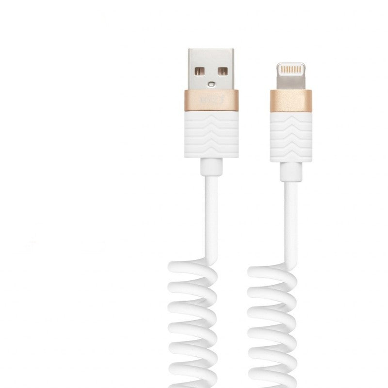 Retractable Spring Phone Cable For i Phone & i Pad
