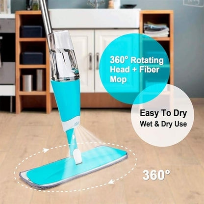 Efficient Home Healthy Spray Mop with Removable Washable Microfiber Cloth and Handy Water Spray