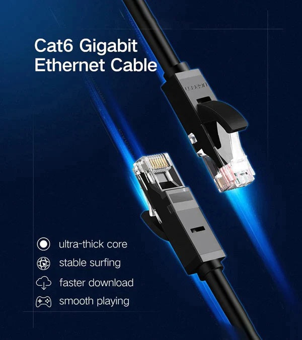 UGREEN Cat 6 U/UTP Lan Cable 10m / 25m / 30m (Black)