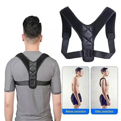 Adjustable Posture Corrector Belt, Shoulder & Back Support Brace for Men and Women