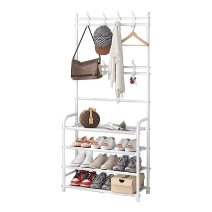 1 X 5 Tier Home Entryway Furniture Shelf Multipurpose Coat Racks and Umbrella