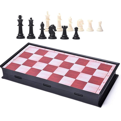 Magnetic Chess Set with Foldable Chessboard
