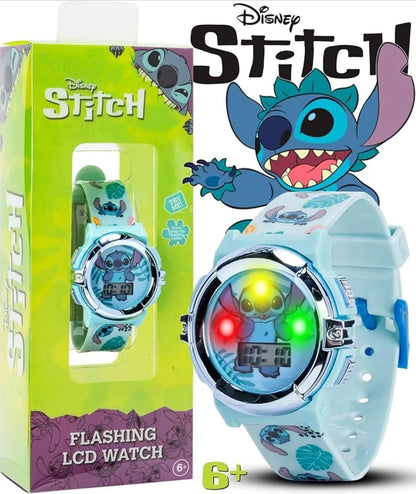 Disney Lilo and Stitch Kids Digital Wrist Watch with Multicolor Strap