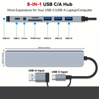 USB Hubs TYPE C Aluminum Body High Speed Splitter 5Gbps for PC Computer Accessories Multiport HUB