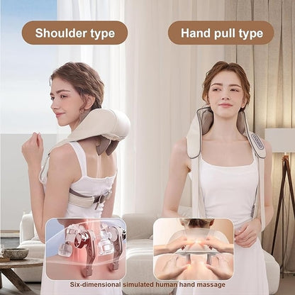 Portable Wireless Mini Kneading 5D Neck Massager - on-the-Go Relief Anytime, Anywhere