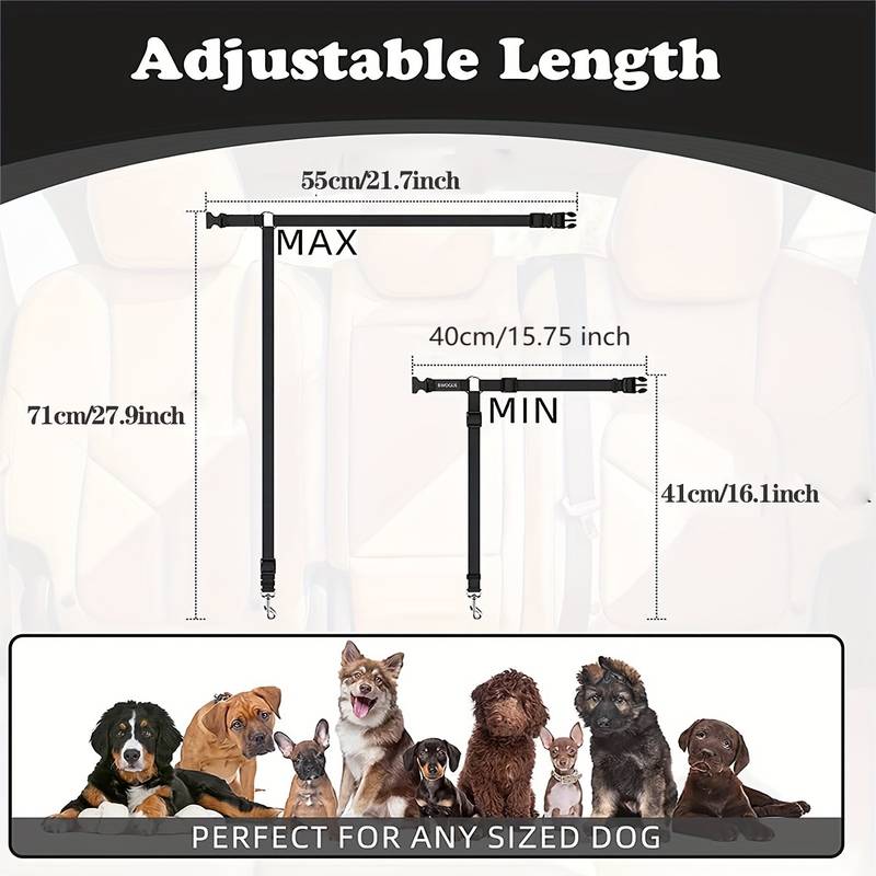 Car Dog Seat Belt and Pet Leash Rope Adjustable Harness Seatbelt Lead Accessories