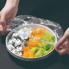 100 Pcs Elastic Plastic Wrap Food Cover