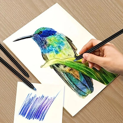 12PCS Rainbow Gradient Pencils – 2Mm Thick Lead, Dust-Free Wooden Pencils for Sketching, Journaling