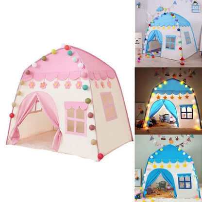 Portable Children's Folding Play Tent | Cute Wigwam & Princess Castle Decor