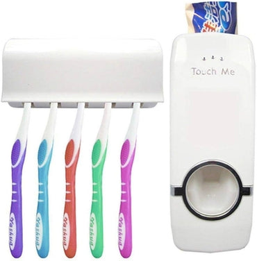 Automatic Toothpaste Dispenser & Toothbrush Holder - Multi Color