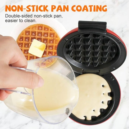 Mini Waffle Maker Machine, 4 Inches Portable Small