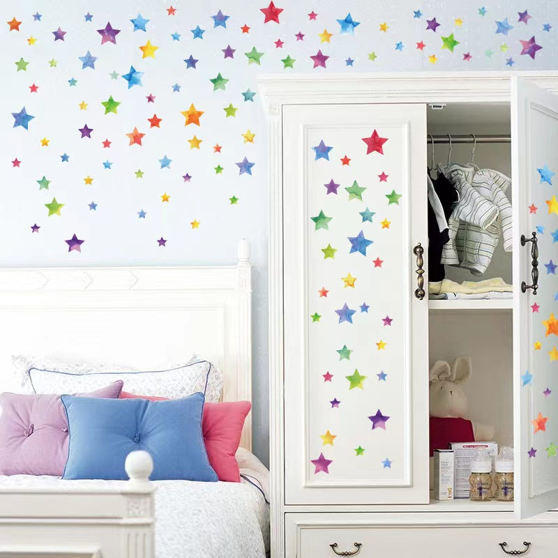 Stars Home Decoration star baby children cartoon bedroom room decor wall stickers removable kids nursery decal sticker Wall Decoration Stickers wall deco Mickey Balloon