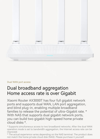 Xiaomi Router AX3000T 2.4G 5G Mesh Technology WiFi 6 Efficient Wall Penetration Children Online Protection WiFi Router Repeater