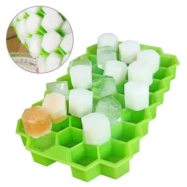 37-Grid Honeycomb Silicone Ice Cube Tray | Food-Grade Mould for Whiskey & Cocktails