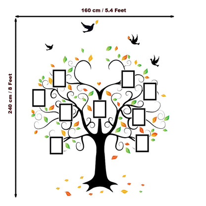 Buy More 8.0 X 5.4 Feet Family Photo Album Frame Tree Butterfly Bird sticker plants room wallpaper bedroom nursery window No Radium stars star wall stickers wall decoration flower butterfly wedding decoration birthday kids room Wall Stickers