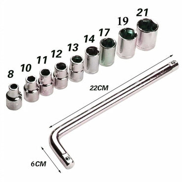 Socket Wrench Spanner Tool Set [10Pcs]