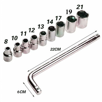 Socket Wrench Spanner Tool Set [10Pcs]