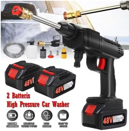 Premium 24V Cordless Electric Pressure Washer Set- 435 PSI Portable Power Cleaner for Cars& Watering