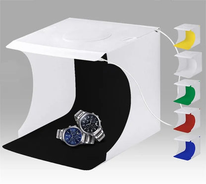 Online products Gem Photography Lighting & Studio Equipment Camera DSLR Photography Photo Light Box 20cm Mini Studio Box Kit Photography Shooting light Box with 6 color backgrounds