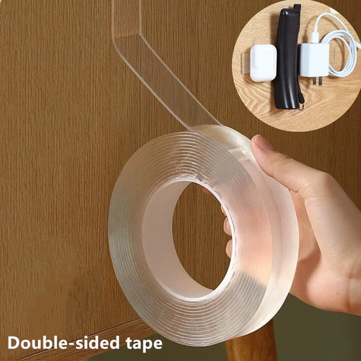 Heavy Duty Nano Adhesive Tape 3M | Double Sided Transparent Magic Gel Tape | Reusable Washable