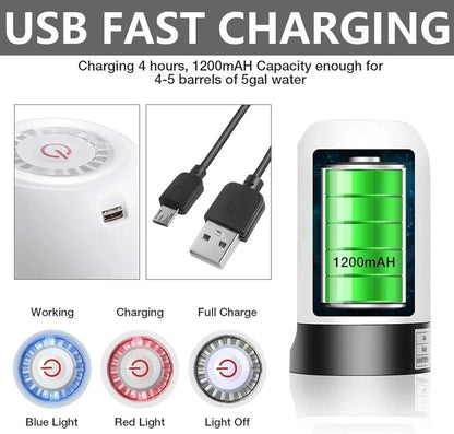 Water Bottle Pump Water Bottle Dispensers USB Charging Portable