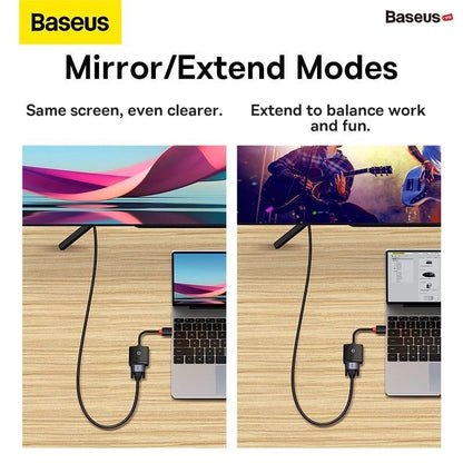 Baseus 1080P HDMI-Compatible to VGA Adapter HD Digital Male To Female Cable Converter for Xbox PS5 PS4 TV Box Laptop Projector