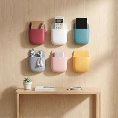 Wall-Mounted Multi-Functional Storage Box & Phone Holder