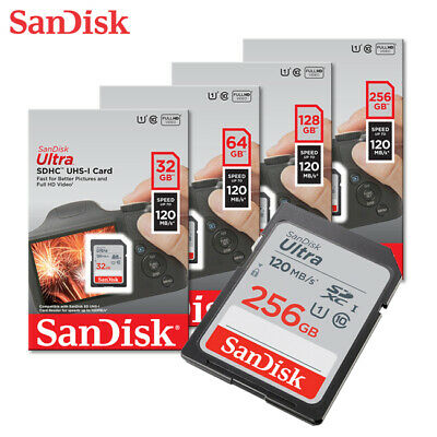 Genuine Sandisk Ultra Camera SD Memory Card 16GB / 32GB / 64GB / 128GB SDHC Class 10