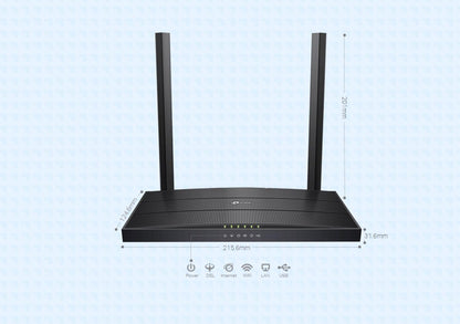 TP-Link Archer VR400 AC1200 Wireless Modem Router, VDSL ADSL Wifi Router, Mesh Wifi Booster, Dual Band Internet Booster, Full Gigabit Ethernet Ports Mesh Routers, Plug and Play, Gaming Xbox PS4 Steam
