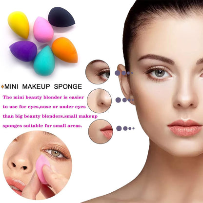 03 Pieces Makeup Sponges 3 Pack for Sensitive Skin | Wet & Dry Beauty Blender for Foundation, Cream, Powder Blenders Beauty Sponges Egg Shaped Blending Sponge Foundation Applicator Cosmetic Sponges