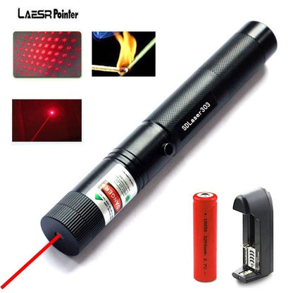 High Power Rechargeable Long Distance Military Grade Green Laser 303 Pointer Set Laser Pointer