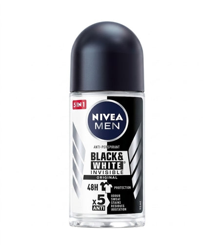 NIVEA Black and White Invisible Deodorant - 50Ml