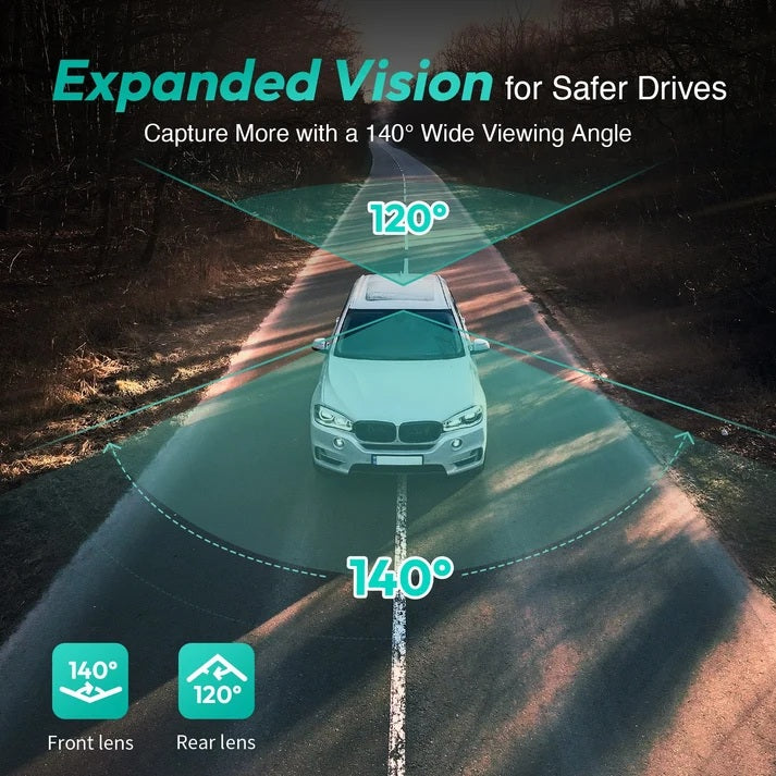 Botslab G500H Pro Dash Cam 3K Front 1080 Rear ADAS Built-in GPS Front 5MP FHD Camera HD Night vision