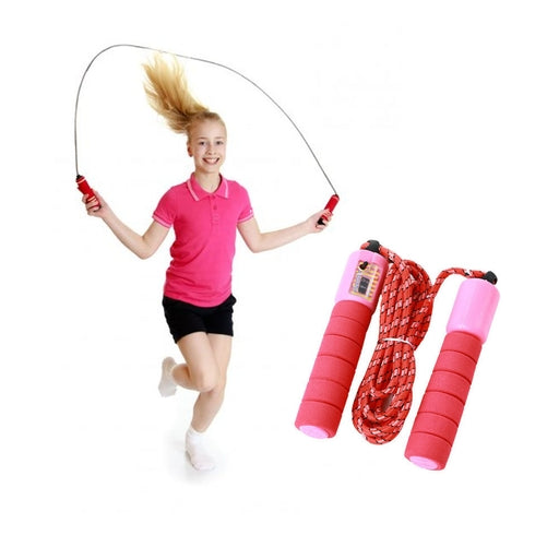 Skipping Jump Rope with Counter - Exercise Fitness Jumping Game for Kids and Adults Sports Activity