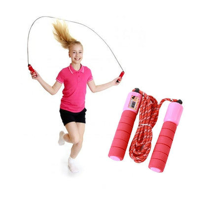 Skipping Jump Rope with Counter - Exercise Fitness Jumping Game for Kids and Adults Sports Activity