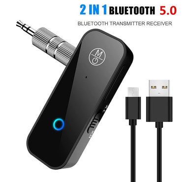 YESIDO YAU25 2-in-1 Bluetooth 5.0 Transmitter Receiver Aux Adapter for Car Home Stereo System