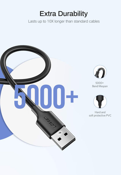 UGREEN USB 2.0 A to Micro USB Cable Nickel Plating 2m (Black) 60138