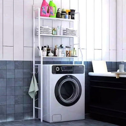 3-Tier Washing Machine Storage Rack, Laundry Organizer Shelf for Front Load Washing Machine